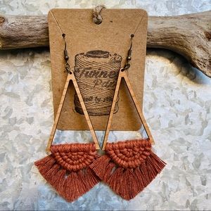 Handmade macrame earrings